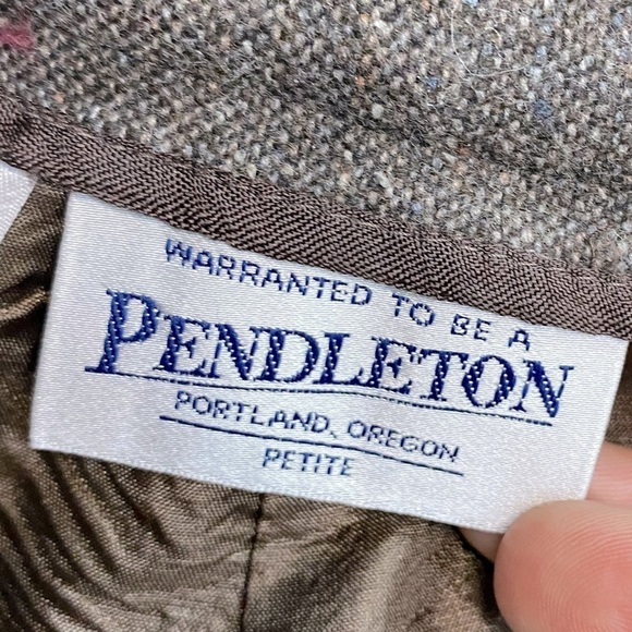 Pendleton Brown Wool Lambswool and Silk Blend Trousers Pants 14 - Picture 6 of 16